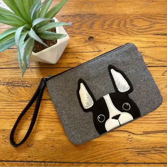 French Bulldog Gray Wristlet Old Navy New - Picture 1 of 5
